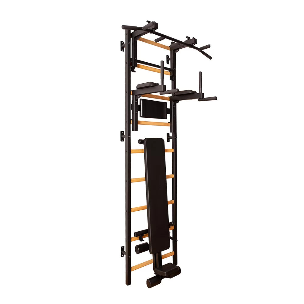 BenchK 733B, 733W Luxury Wall Bars for Home Gym Fitness Bench K Black  