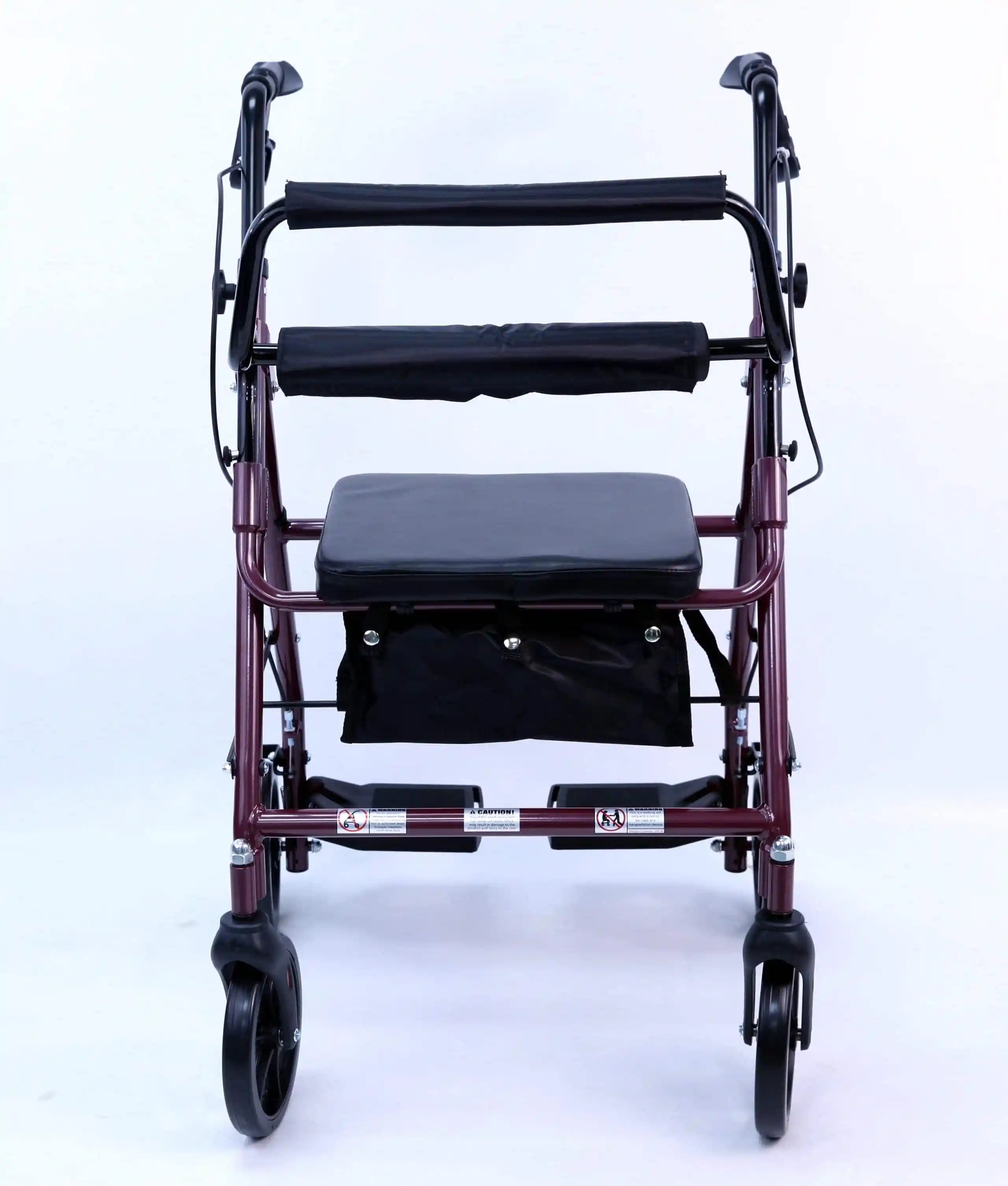 Karman R-4602-T Rollator and Transport Combo with Flip-up Footplate and Padded Seat Walkers & Rollators Karman Healthcare   