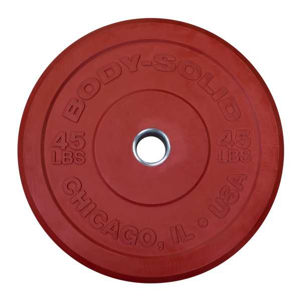 Body Solid 260Lb Chicago Extreme Bumper Plate Set OBPXC260 Weight Plate Set Body-Solid