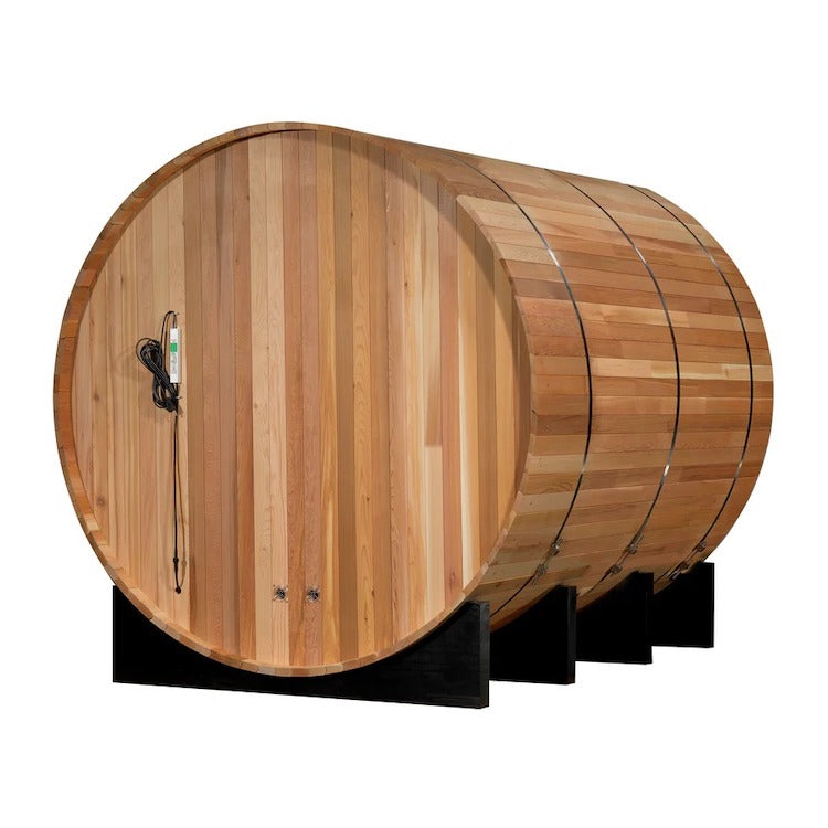 Golden Designs Marstrand Edition 6 Person Traditional Barrel Steam Sauna - Canadian Red Cedar Saunas Golden Designs