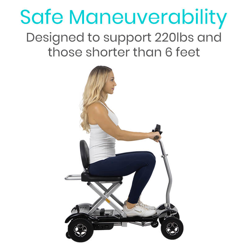 Vive Health MOB1030SLB Folding Mobility Scooter Mobility Scooters Vive Health   
