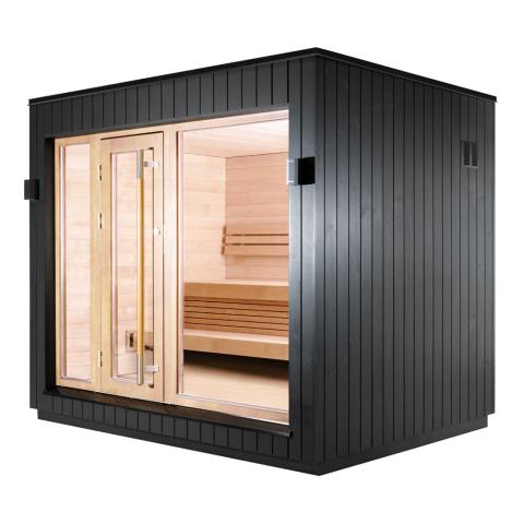 SaunaLife Model G7 Pre-Assembled Outdoor 6-Person Sauna Outdoor Sauna SaunaLife   