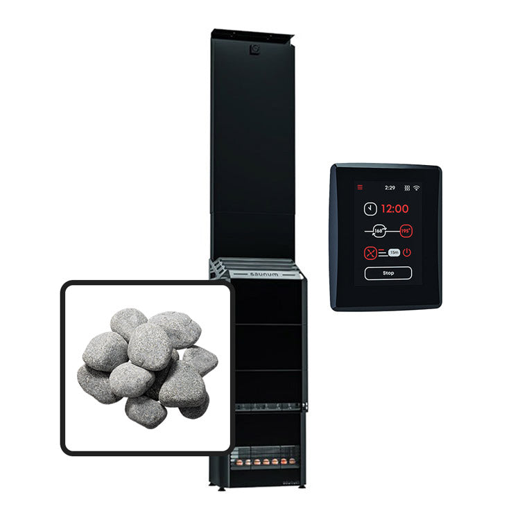 Saunum Temperature Equalizing 9.6kW Electric Heater Package w/ Digital Controller and WiFi and Stones Sauna Heaters & Stoves Saunum Default Title