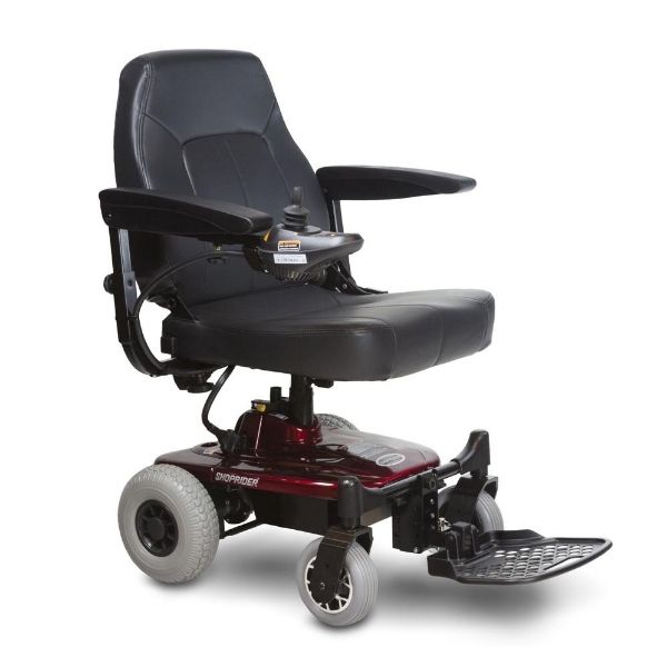 Shoprider Jimmie Portable Power Chair - UL8WPBS Mid-Wheel Drive Power Chair Shoprider Standard Footplate (FREE)