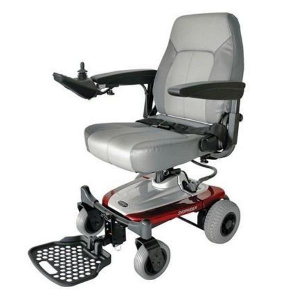 Shoprider Smartie Envirofriendly Power Travel Chair - UL8W Mid-Wheel Drive Power Chair Shoprider Red