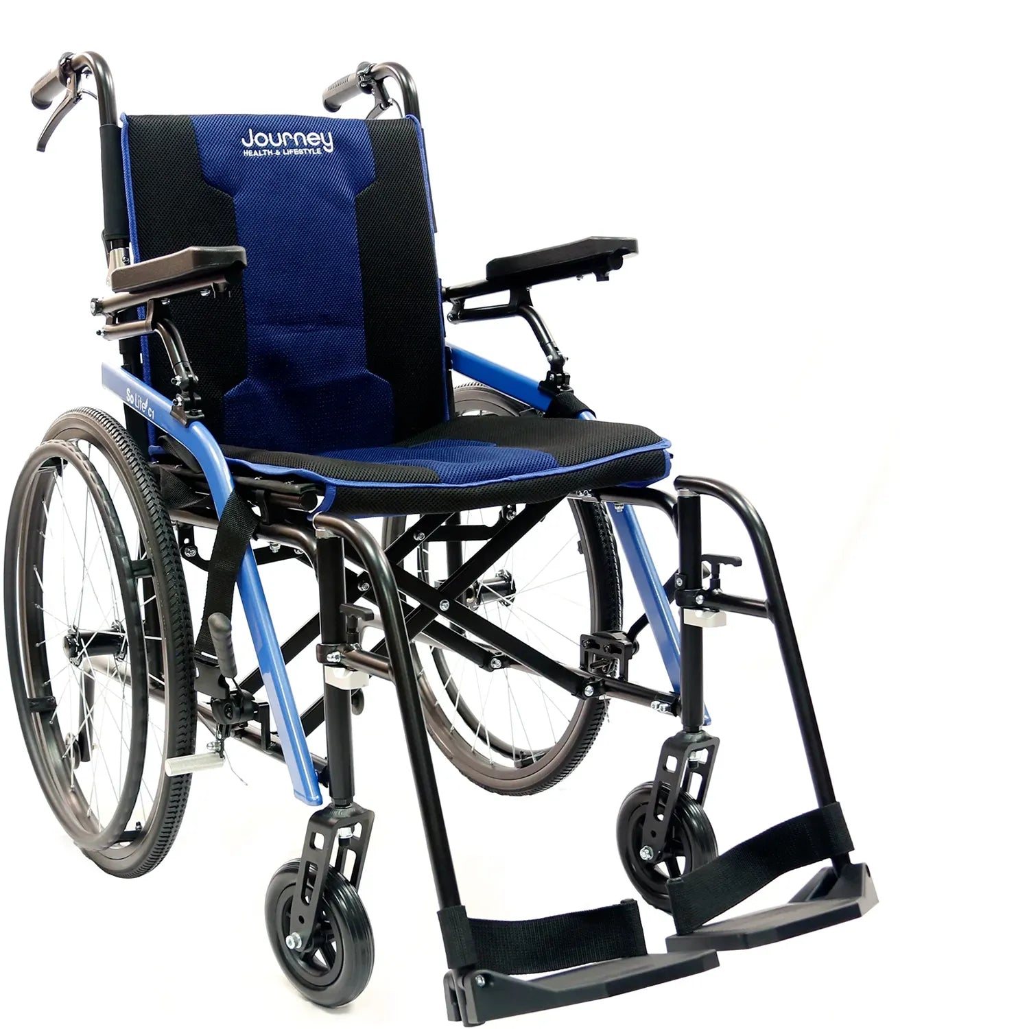 Journey So Lite Super Lightweight Folding Wheelchair Ultra Lightweight Wheelchairs Journey Blue  
