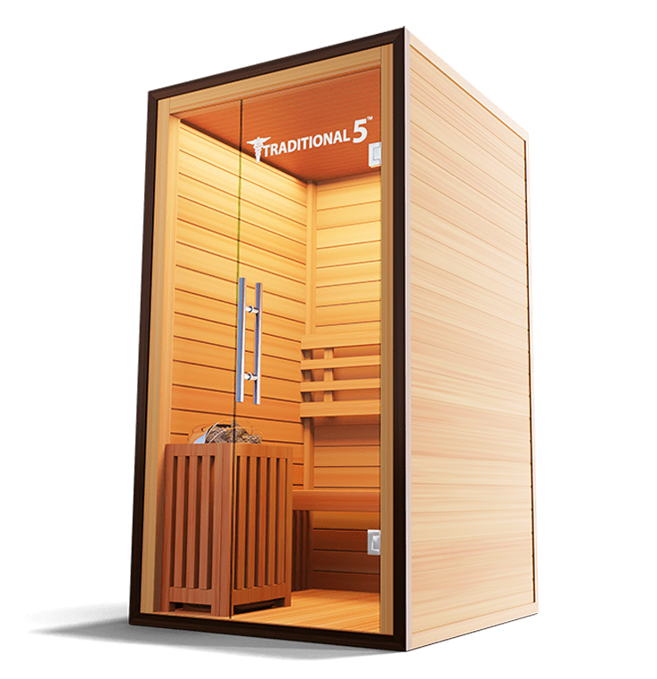 Medical Breakthrough Traditional 5 Infrared 2-Person Sauna Outdoor Sauna Medical Breakthrough   