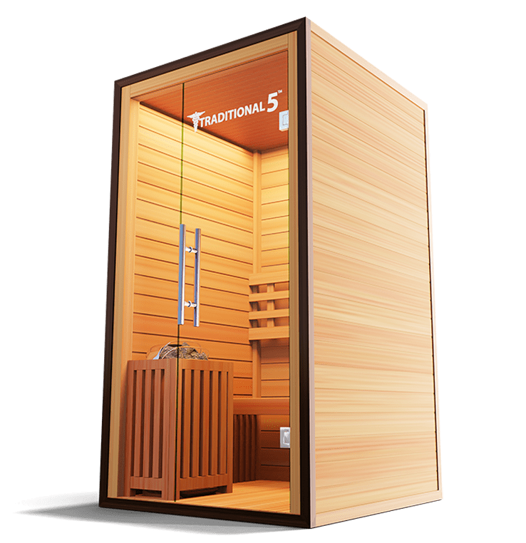 Medical Breakthrough Traditional 5 Infrared 2-Person Sauna Outdoor Sauna Medical Breakthrough   