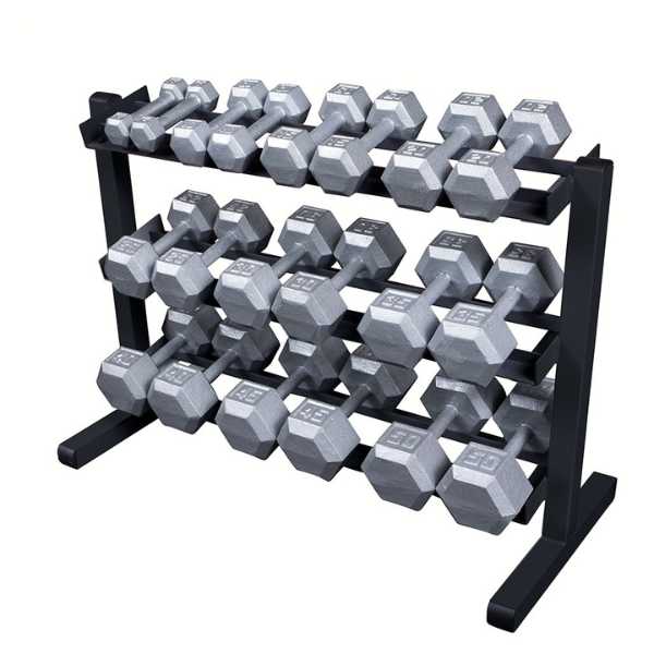 Body-Solid 3-Tier Horizontal Dumbbell Rack GDR363B Dumbbell Rack Body-Solid