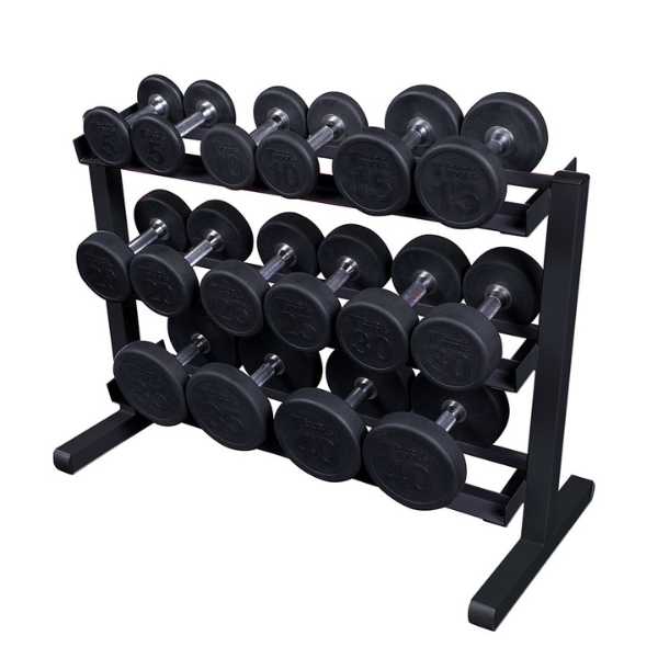 Body-Solid 3-Tier Horizontal Dumbbell Rack GDR363B Dumbbell Rack Body-Solid