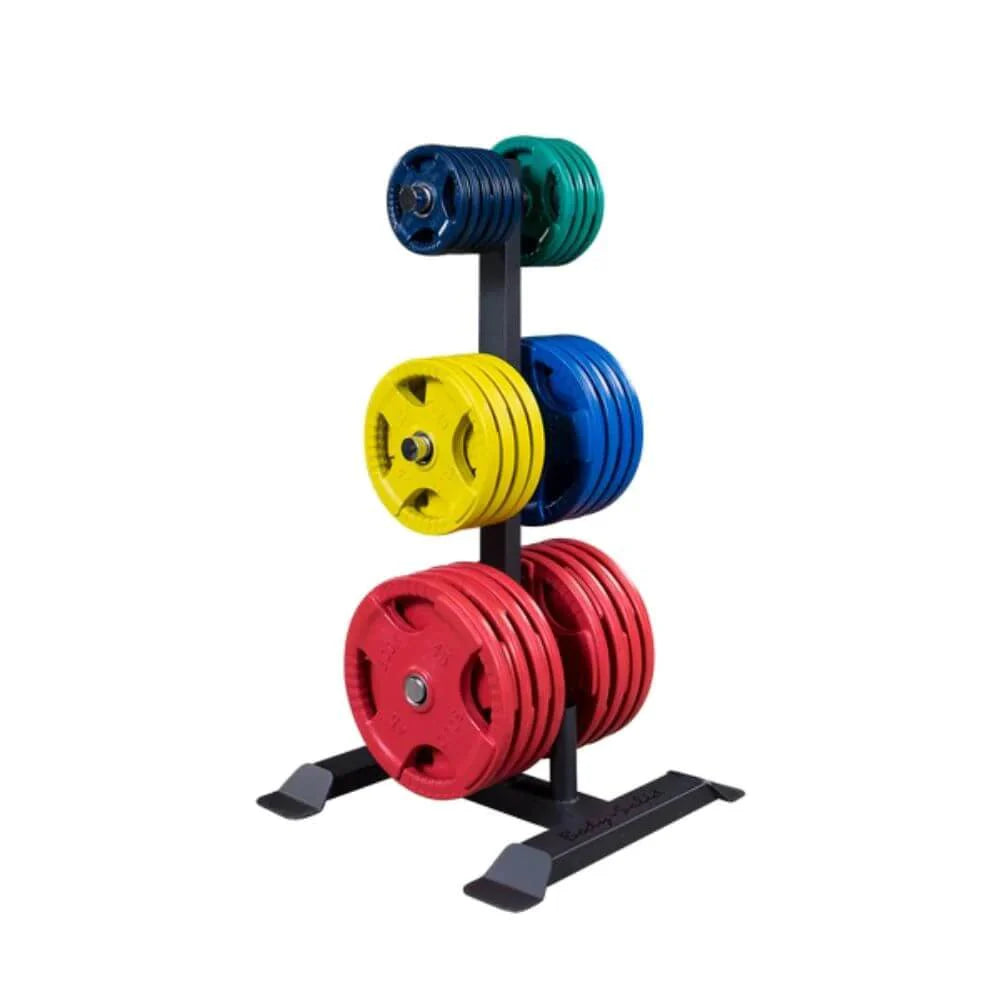 Body Solid GWT56 Olympic Weight Tree and Bar Holder Weight Plate Storage Body-Solid