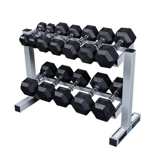 Body Solid Powerline PDR282X Two Tier Dumbbell Rack 2 Tier Dumbbell Rack Body-Solid