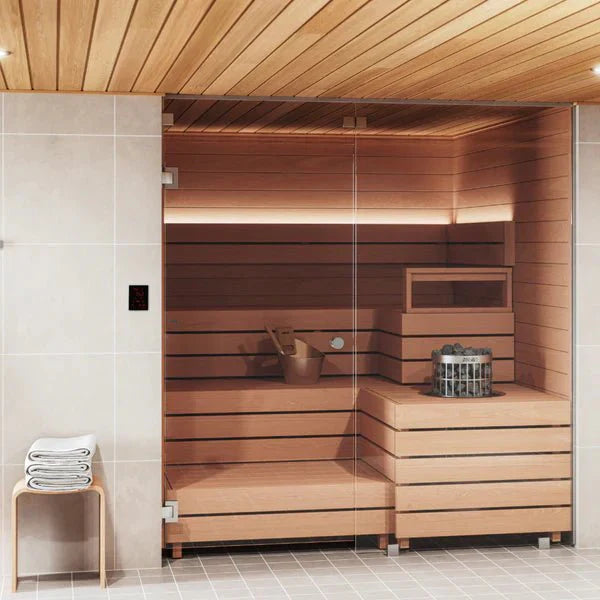 Harvia Cilindro Half Series 6kW Stainless Steel Electric Sauna Heater at 240V 1PH