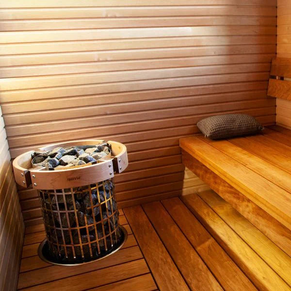 Harvia Cilindro PC90E 9kW Electric Sauna Heater Package (Xenio CX45 WiFi Control + Stones) Harvia