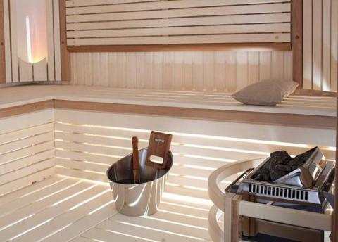 Harvia Topclass Series 4.5kW Stainless Steel Electric Sauna Heater at 240V 1PH with Built-In Time and Temperature Controls