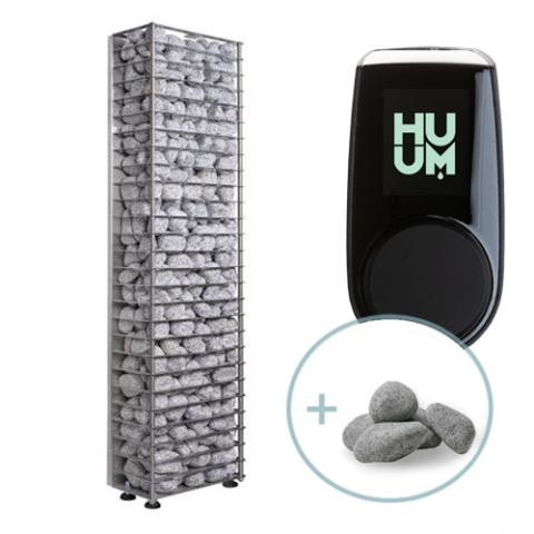 HUUM CLIFF Mini Series 3.5kW Electric Sauna Heater Package (Heater + Control + Stones) HUUM UKU Local Black