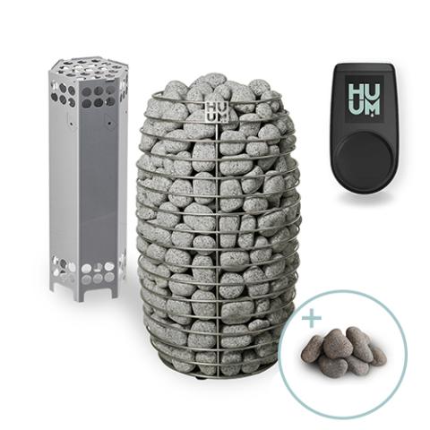 HUUM HIVE MINI Electric Sauna Heater Package (Black UKU Wifi Controller + Stones) (6kw, 9kw, 10.5kw) HUUM 6.0kW