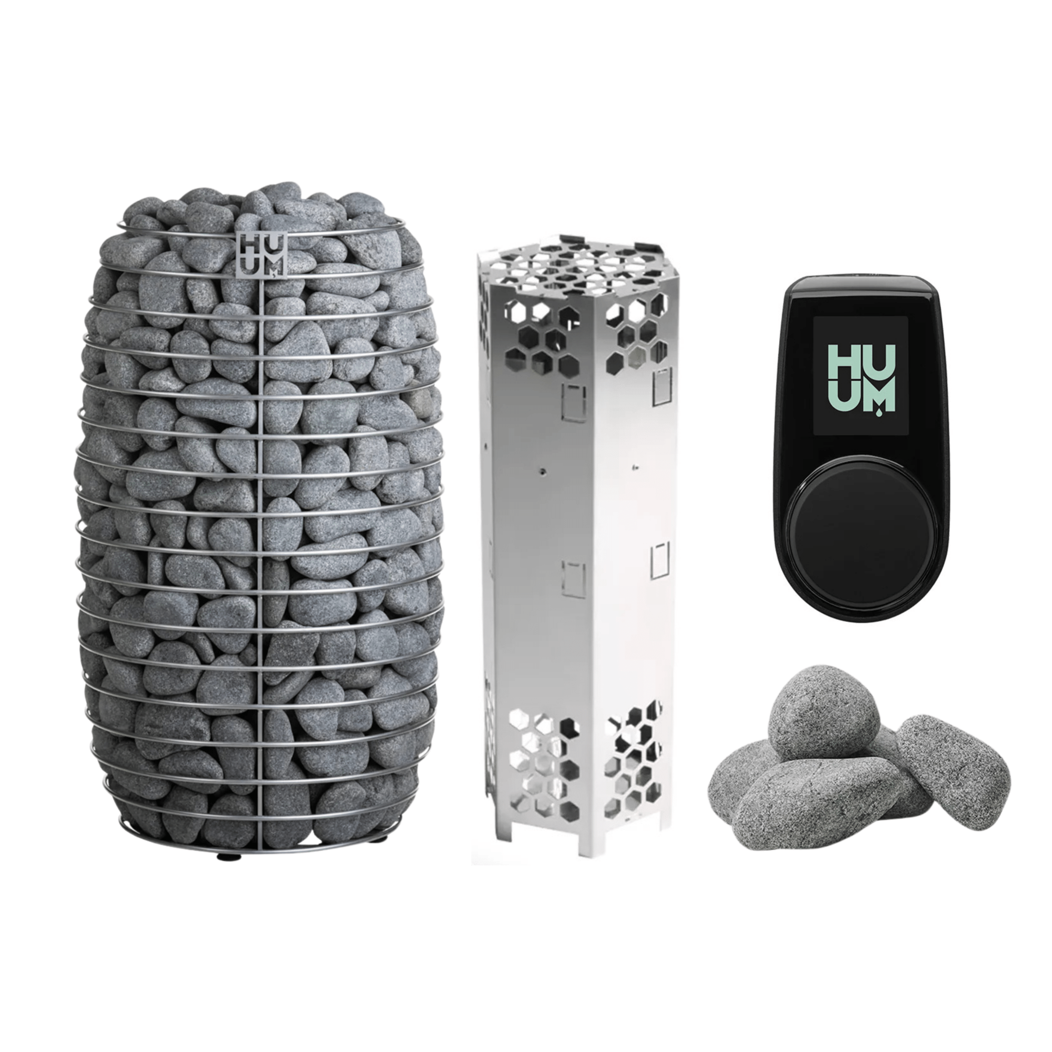 HUUM HIVE Mini Series 10.5kW Electric Sauna Heater Package (UKU WiFi Black Control + Stones) Residential Sauna Heaters HUUM