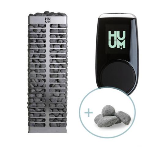 HUUM STEEL Electric Sauna Heater Package (Black UKU Wifi Controller + Stones) (6kw, 9.5kw, 10kw) HUUM 6kw