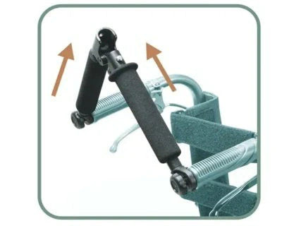Karman Companion Fixed Push Handles for S-ERGO ATX Wheelchair Accessories Karman Healthcare Foldable  