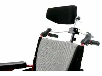 Karman HR-FLD-305 Large Foldable Rigidfy Headrest for 1" diameter Handle Frame Wheelchair Accessories Karman Healthcare   