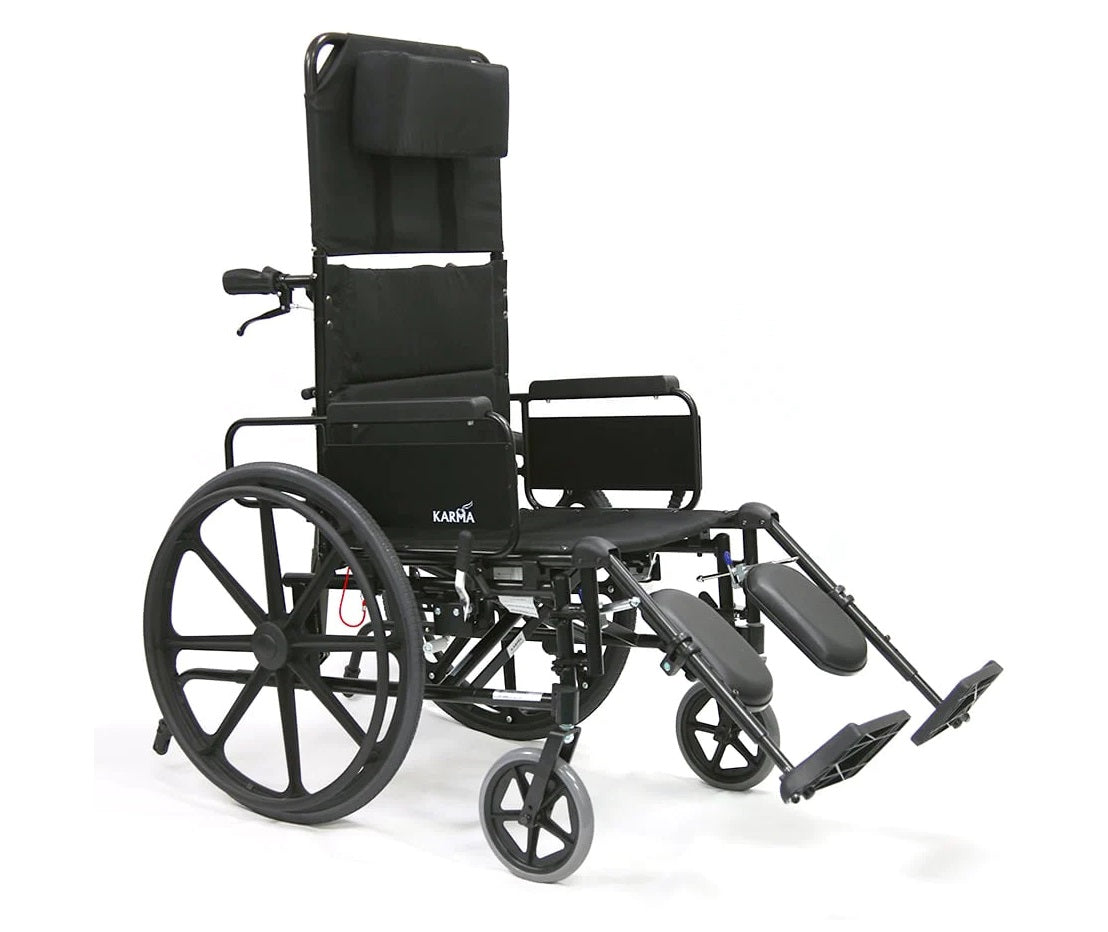 Karman KM-5000 Lightweight Reclining Wheelchair with Removable Desk Armrest Reclining Wheelchairs Karman Healthcare 16"  