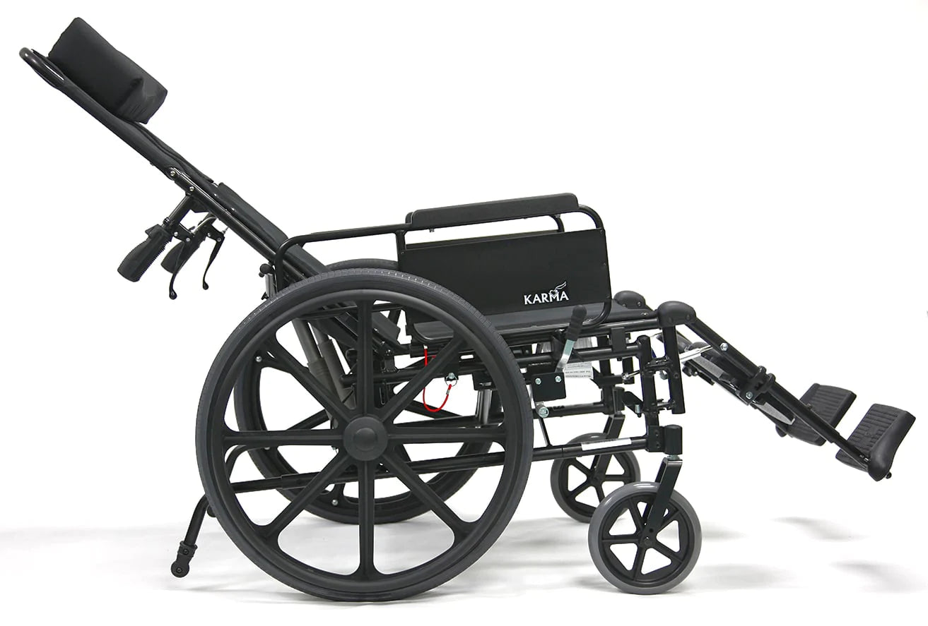 Karman KM-5000 Lightweight Reclining Wheelchair with Removable Desk Armrest Reclining Wheelchairs Karman Healthcare   