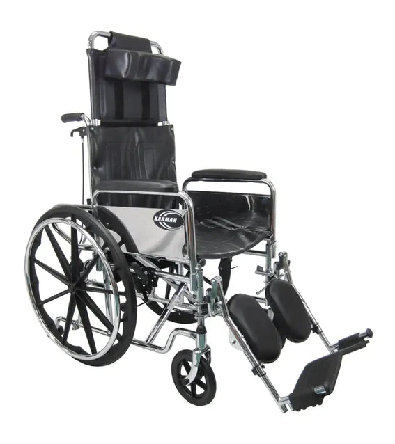 Karman KN-880 Reclining Wheelchair with Removable Armrest and Elevating Legrest Reclining Wheelchairs Karman Healthcare 18"  