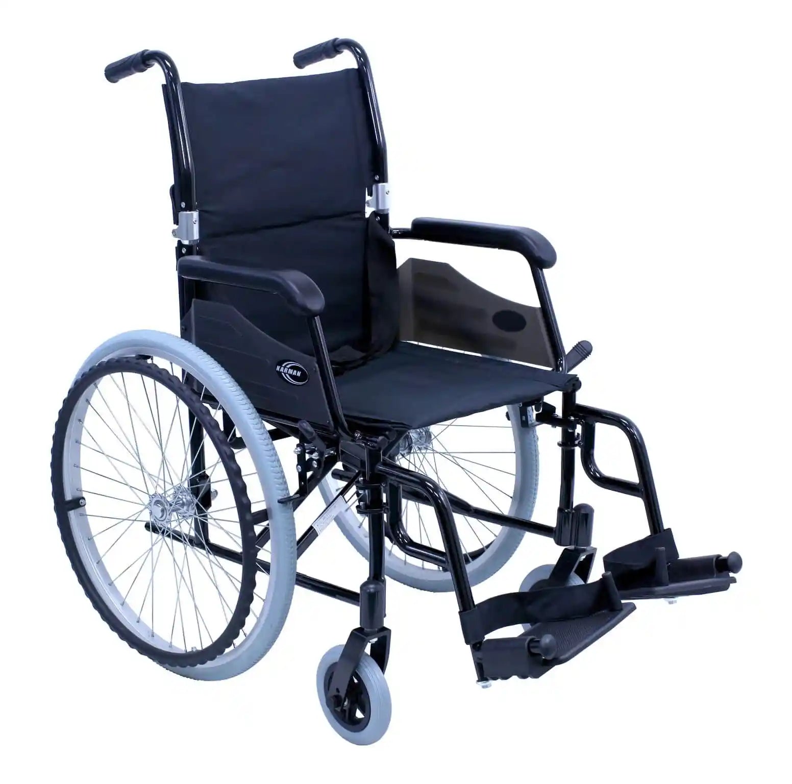 Karman LT-980 Ultra Lightweight Wheelchair Standard Wheelchairs Karman Healthcare Black Swing Away Footrest (standard) 