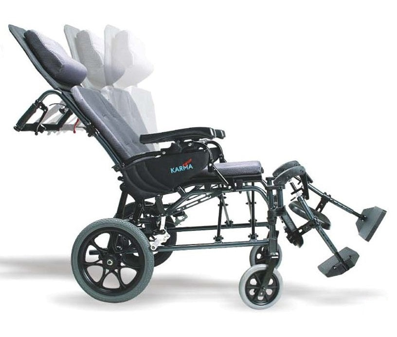 Karman MVP-502-TP Transport Ultra Lightweight Ergonomic Reclining Wheelchair Reclining Wheelchairs Karman Healthcare 16"  