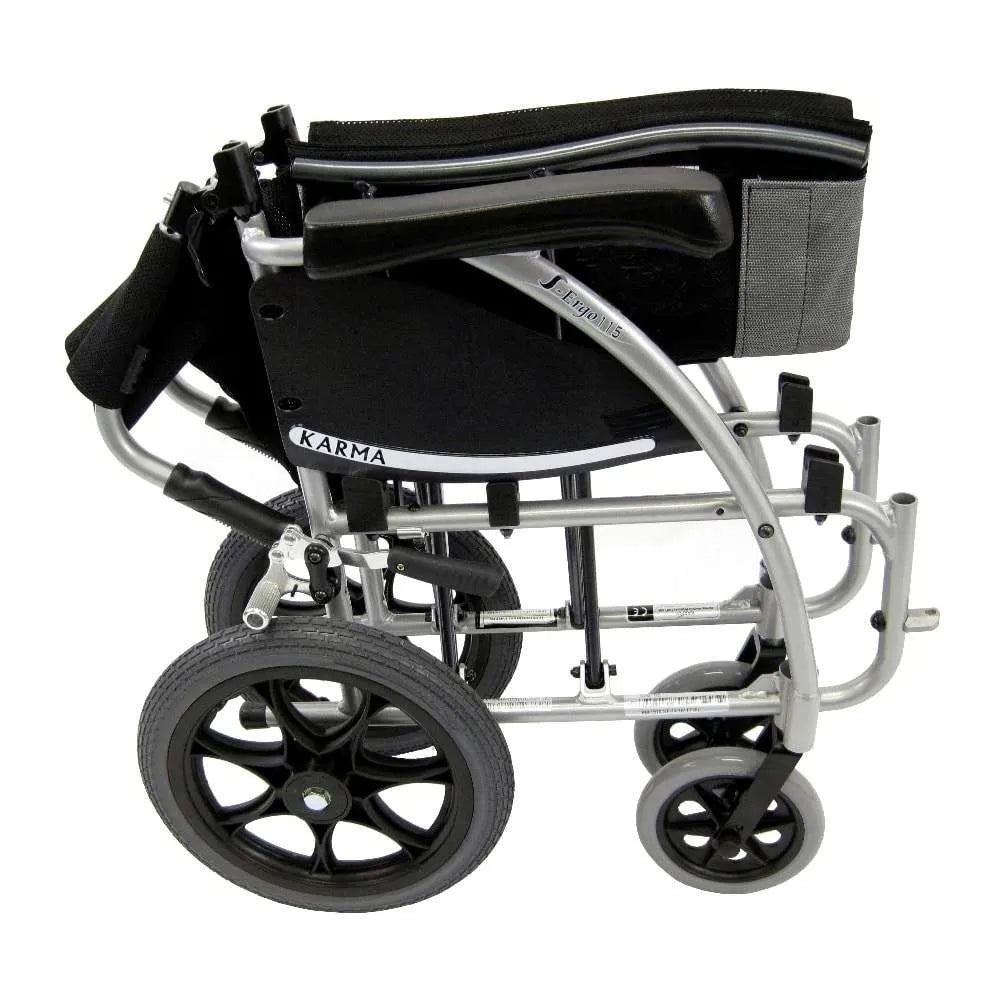 Karman S-Ergo 115 Ergonomic Transport Wheelchair with Swing Away Footrest Ergonomic Wheelchairs Karman Healthcare   