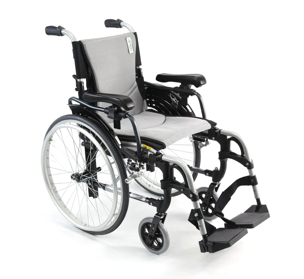 Karman S-Ergo 305 Ultra Lightweight Ergonomic Wheelchair with Adjustable Seat Height Ultra Lightweight Wheelchairs Karman Healthcare 16" Silver 
