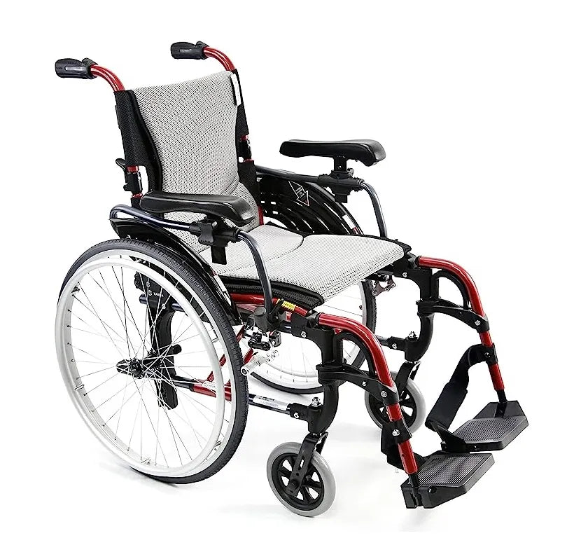 Karman S-Ergo 305 Ultra Lightweight Ergonomic Wheelchair with Adjustable Seat Height Ultra Lightweight Wheelchairs Karman Healthcare 16" Red 