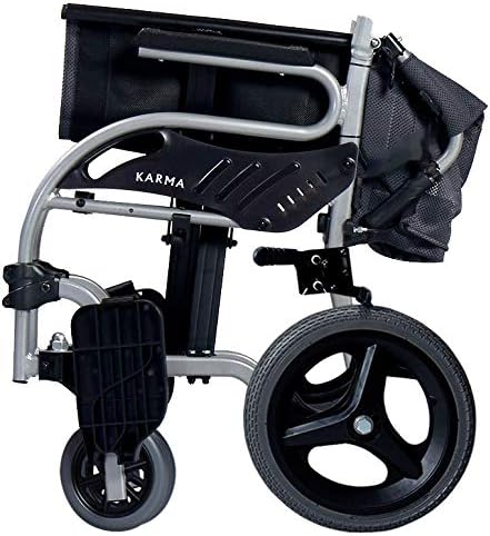 Karman Star 2 Transport Ultra Lightweight Wheelchair with Fixed Arm and Swing Away Footrests Quick Release Axles transport wheelchairs Karman Healthcare   