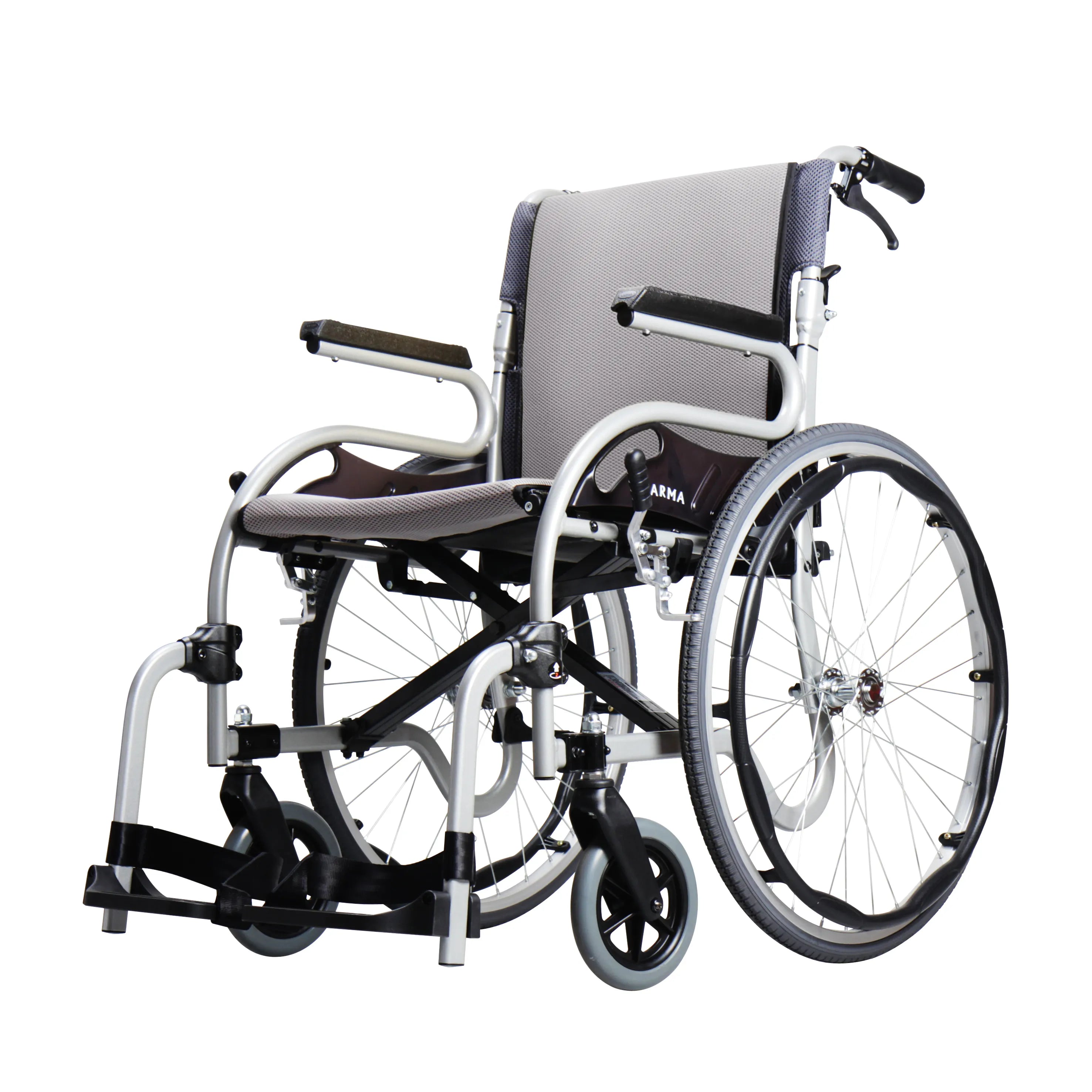 Karman Star 2 Ultra Lightweight Wheelchair with Fixed Arm and Swing Away Footrests Quick Release Axles Ultra Lightweight Wheelchairs Karman Healthcare 16"  
