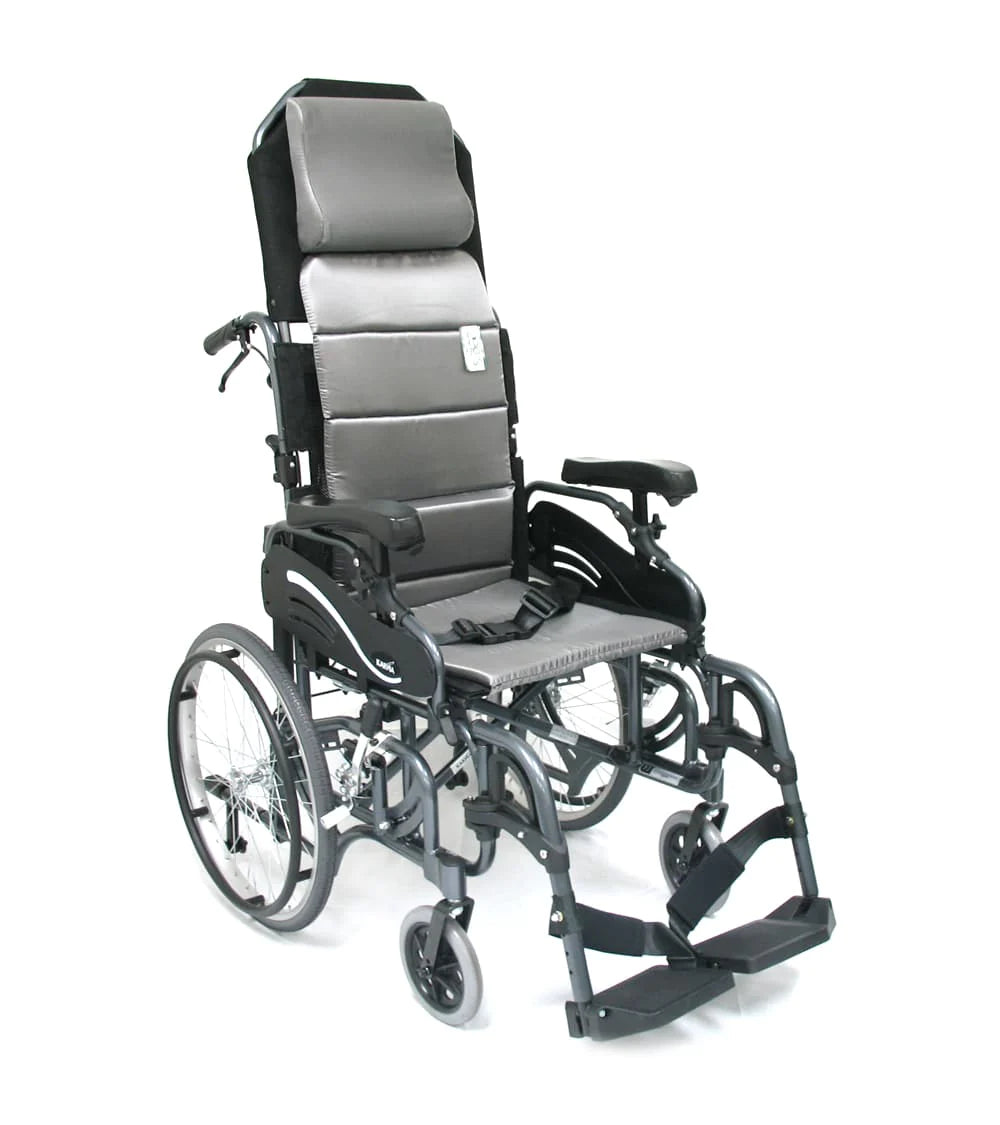 Karman VIP-515 Tilt in Space Lightweight Reclining Wheelchair with 20" inch Rear Wheels Reclining Wheelchairs Karman Healthcare   