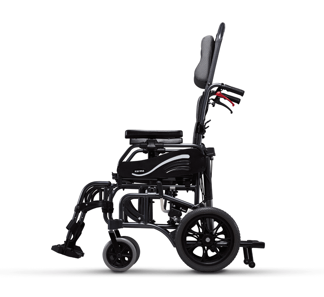 Karman VIP-515-TP Tilt in Space Transport Reclining Wheelchair Reclining Wheelchairs Karman Healthcare   