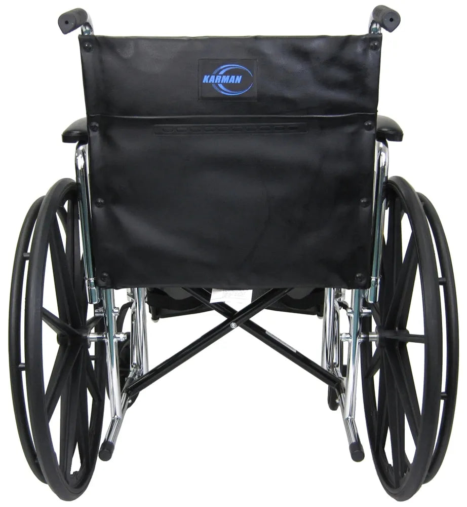 Karman KN-920 20" Seat Heavy Duty Wheelchair with Removable Armrest and Adjustable Seat Height Bariatric Wheelchairs Karman Healthcare   