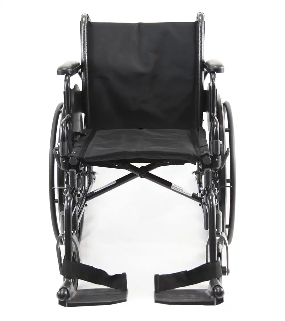 Karman LT-700T Height Adjustable Seat Lightweight Steel Wheelchair with Removable Armrest Standard Wheelchairs Karman Healthcare   