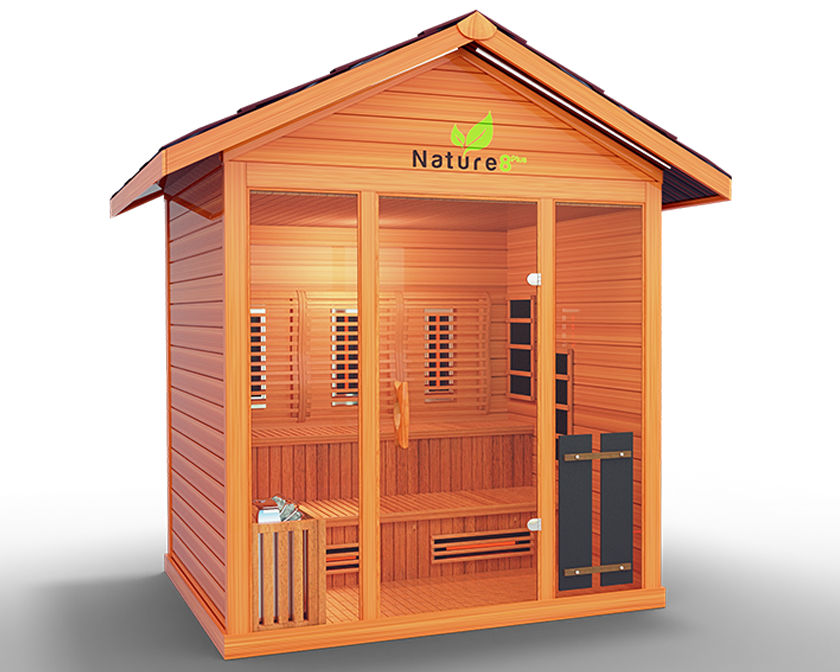 Medical Breakthrough Nature 8 Plus Infrared 4-6 Person Outdoor Sauna Outdoor Sauna Medical Breakthrough   