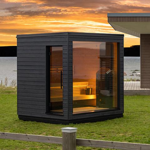 SaunaLife Model G6 Pre-Assembled Outdoor 5-Person Sauna Outdoor Sauna SaunaLife   