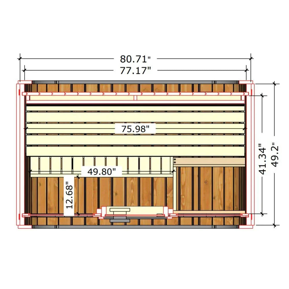 SaunaLife Model CL7G (6 Person Sauna) SaunaLife