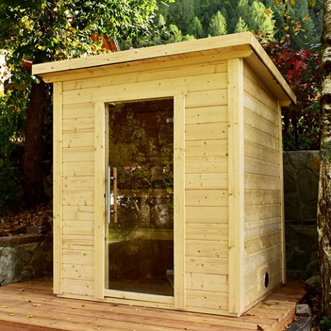 SaunaLife Model G2 Outdoor Home Sauna Kit (4 Person Sauna) SaunaLife