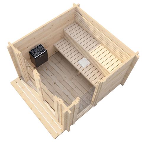 SaunaLife Model G4 Outdoor Home Sauna Kit (6 Person Sauna) SaunaLife