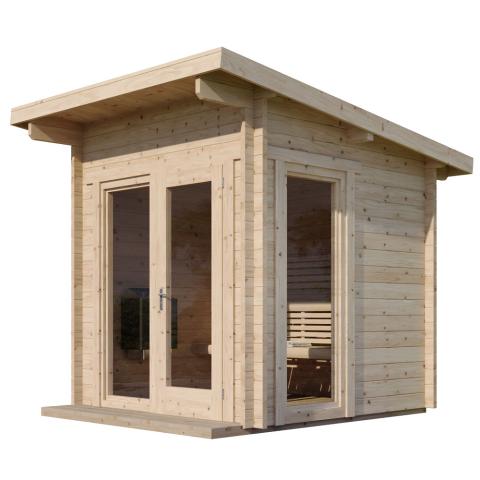 SaunaLife Model G4 Outdoor Home Sauna Kit (6 Person Sauna) SaunaLife