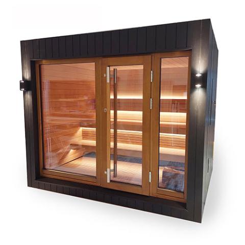 SaunaLife Model G7 Pre-Assembled Outdoor Sauna (6 Person Sauna) SaunaLife