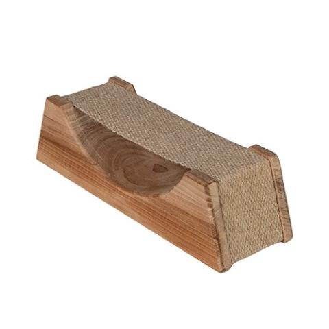 SaunaLife SaunaGear Headrest 1, Wooden headrest with cloth neck support SaunaLife