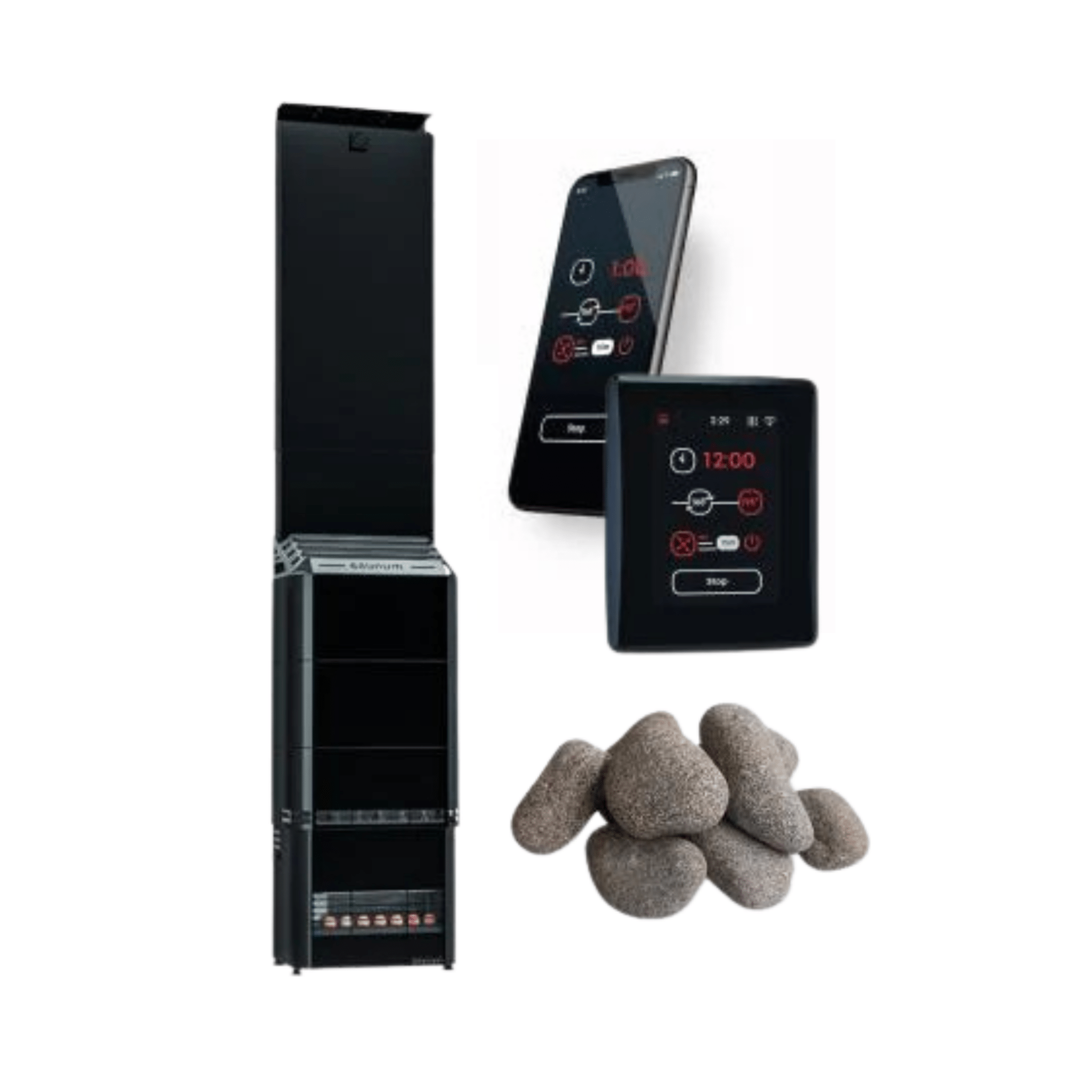 Saunum AIR 5 CSB WiFi Sauna Heater Package Saunum NORDIC BLACK