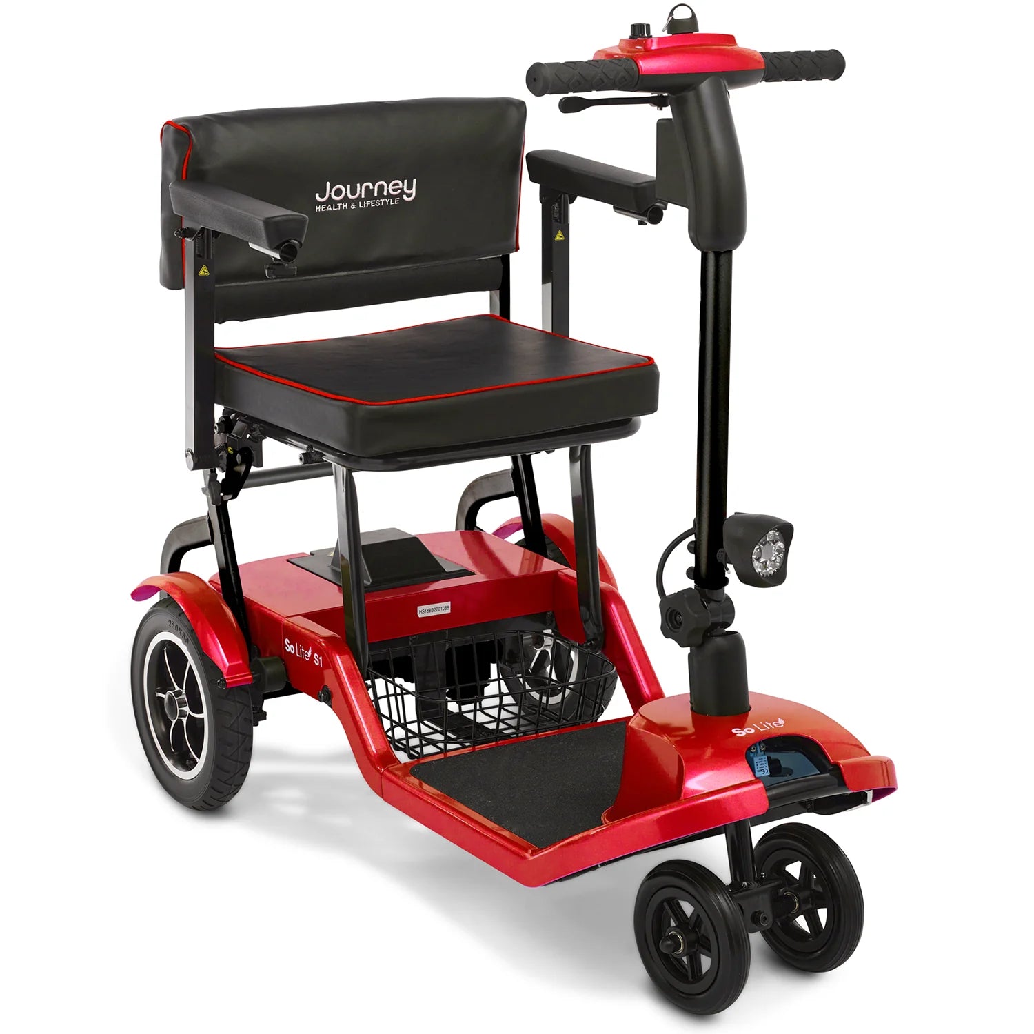 Journey So Lite Folding Mobility Scooter - 4-Wheel Mobility Scooter Mobility Scooters Journey Red  