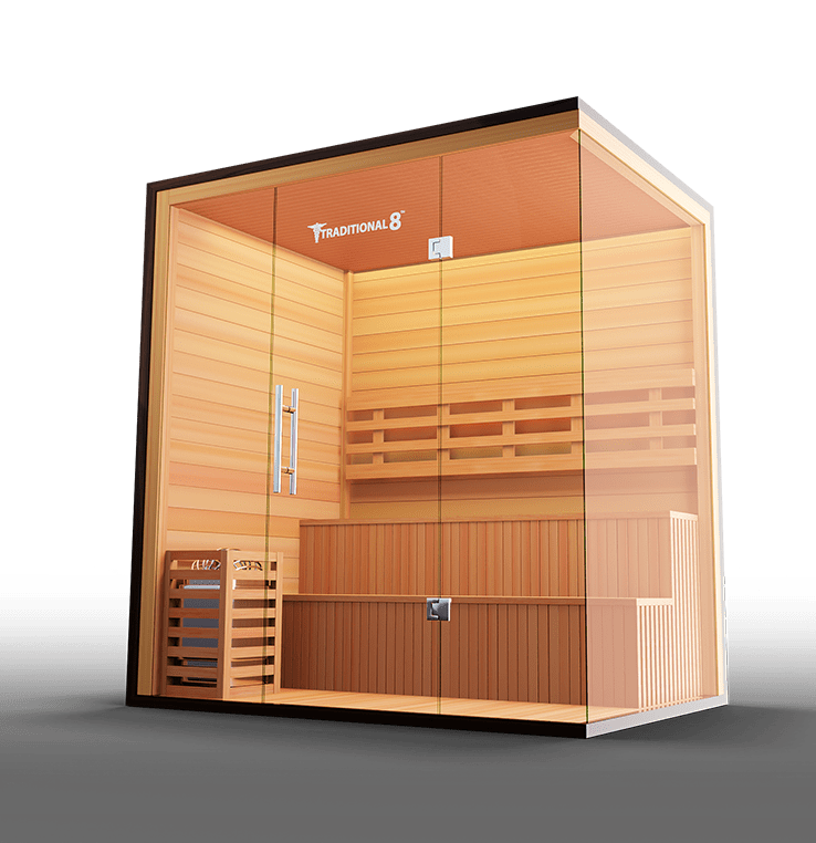 Medical Breakthrough Traditional 8 Plus Infrared 3-5 Person Sauna Outdoor Sauna Medical Breakthrough   